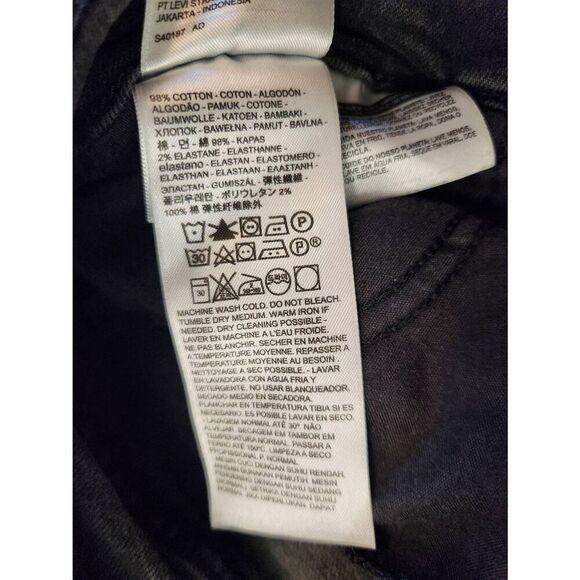 Levis Mile High Crop Wide-Leg Womens Denim Jeans size 28x24 Button Fly 5 pocket - Picture 8 of 9